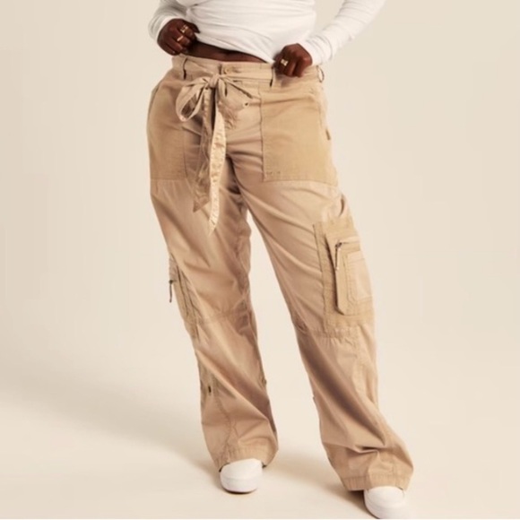 Abercrombie & Fitch 2000s Utility Pants in Light Brown Size S - Picture 2 of 8